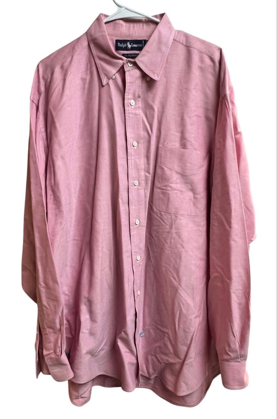 Ralph Lauren The Big Oxford Pinkish Red Button-Down Shirt XL